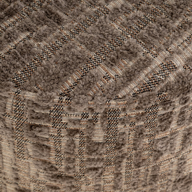 Richmond Interiors  Poef & Voetenbank Lexie greige 45Ø