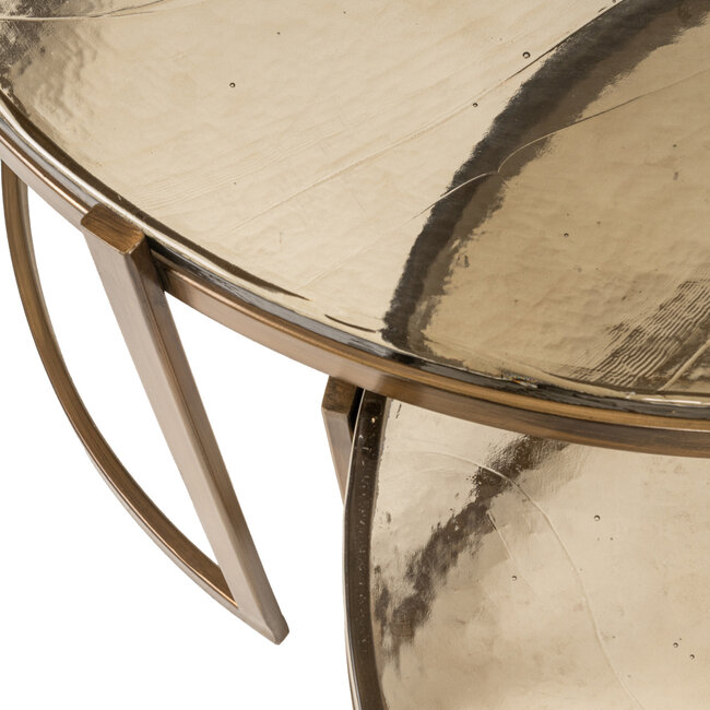 Richmond Interiors  Salontafel Cleo goud (Set van 2)