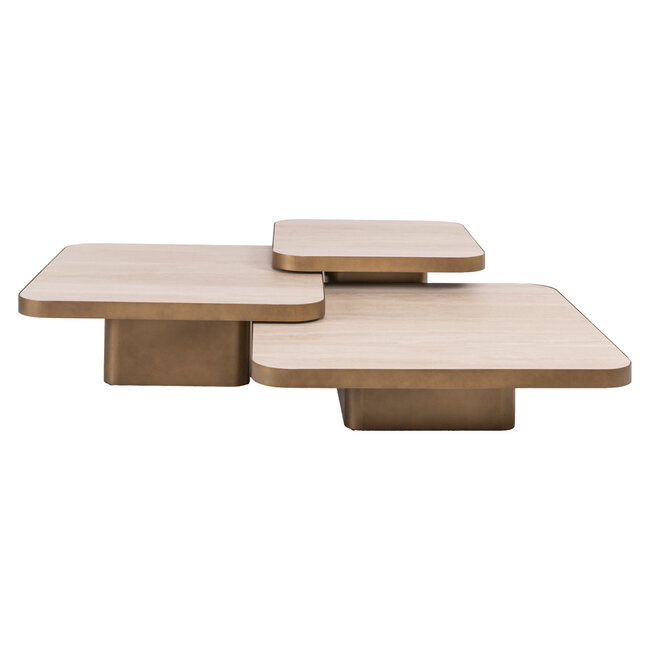 Richmond Interiors  Salontafel Cumulus beige (Set van 3)