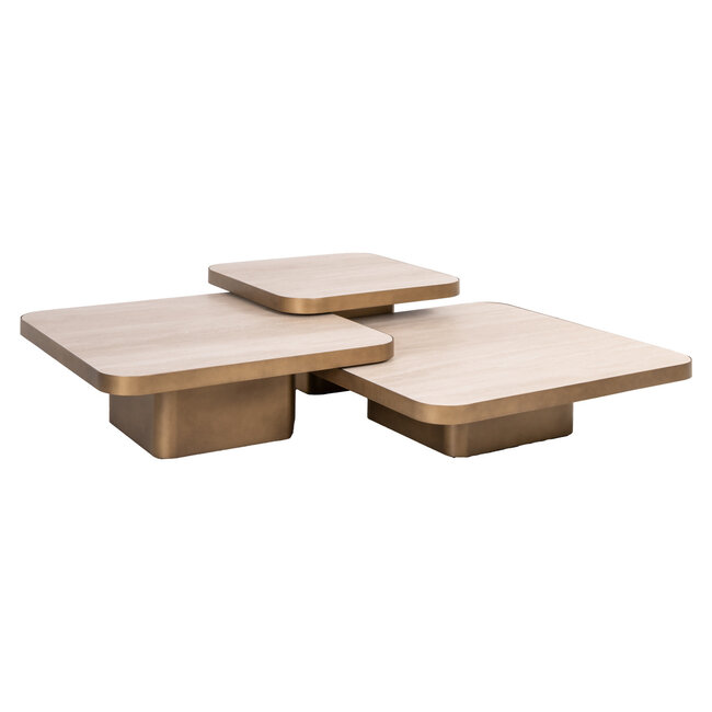 Richmond Interiors  Salontafel Cumulus beige (Set van 3)