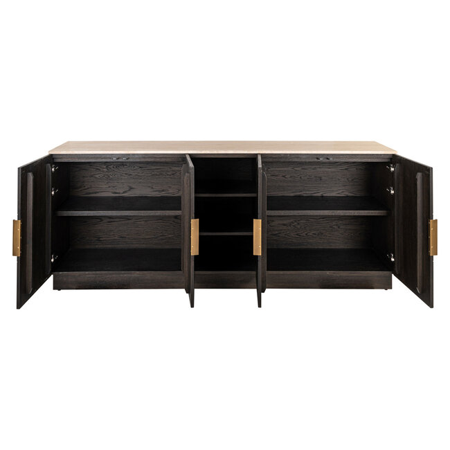Richmond Interiors  Dressoir Claremont brown  4-doors 2-shelves