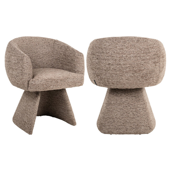 Richmond Interiors  Eetkamerstoel Quiriro mocca linear swivel