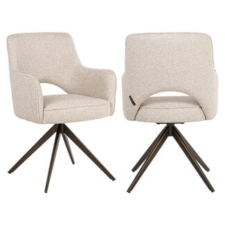 Richmond Interiors  Eetkamerstoel Ginerva biscotti swivel