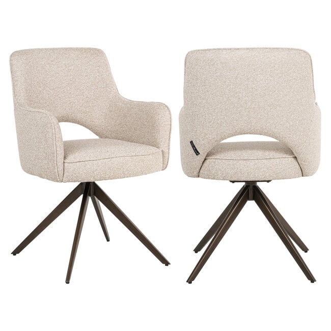 Richmond Interiors  Eetkamerstoel Ginerva biscotti swivel