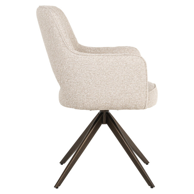 Richmond Interiors  Eetkamerstoel Ginerva biscotti swivel
