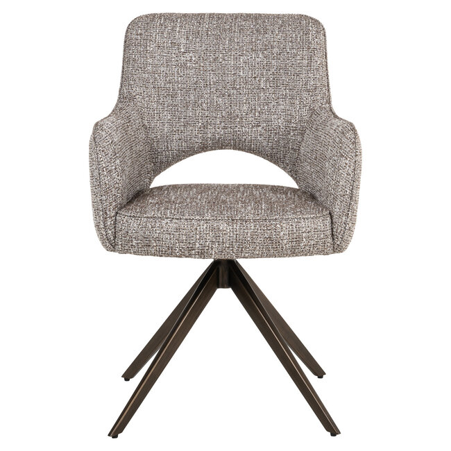 Richmond Interiors  Eetkamerstoel Ginerva earth tweed swivel