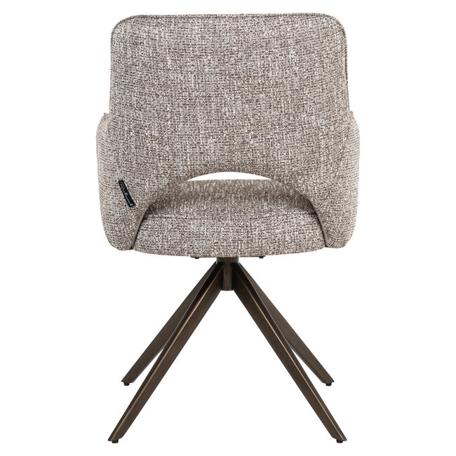 Richmond Interiors  Eetkamerstoel Ginerva earth tweed swivel