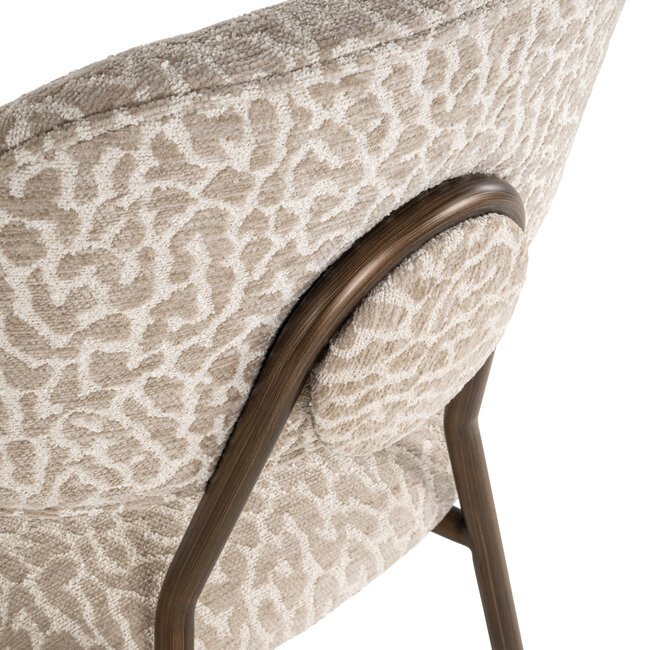 Richmond Interiors  Counterstoel Xenia beige leopard fire retardant (Set of 2)