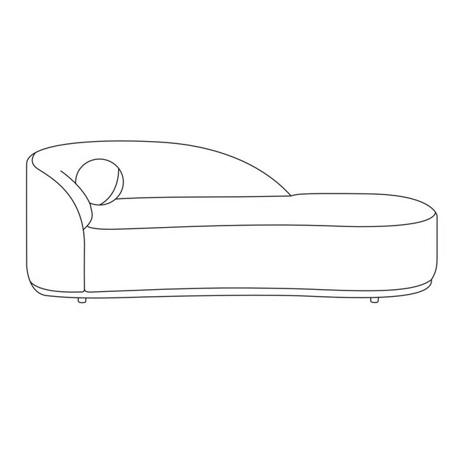 Richmond Interiors  Bank Emma cream fancy chaise longue