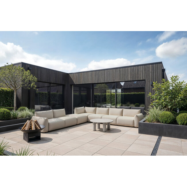 Richmond Interiors  Buiten salontafel Quinn light beige  86Ø