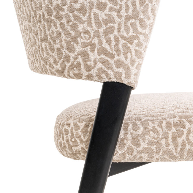 Richmond Interiors  Eetkamerstoel Zeno beige leopard