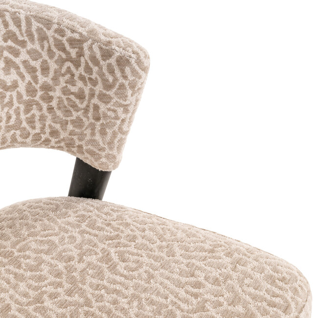 Richmond Interiors  Eetkamerstoel Zeno beige leopard