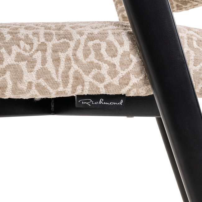 Richmond Interiors  Eetkamerstoel Zeno beige leopard