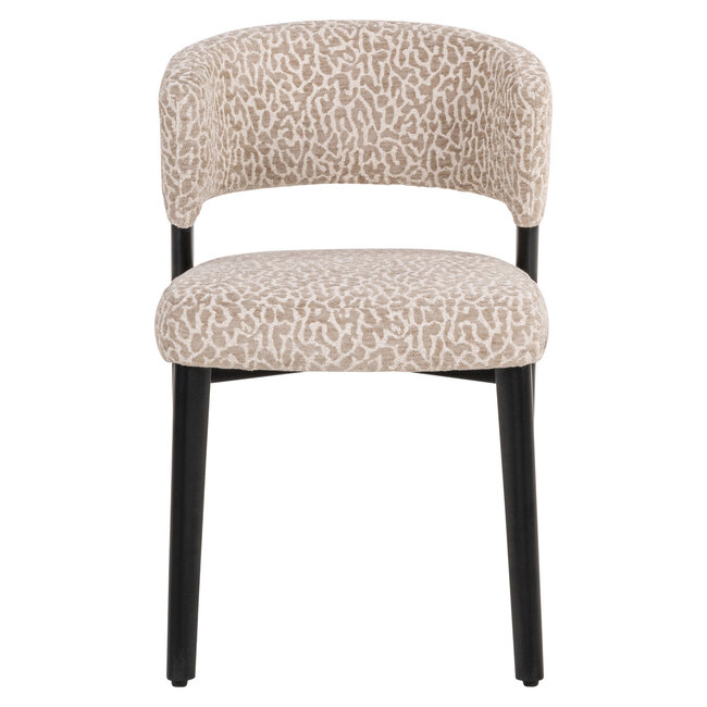 Richmond Interiors  Eetkamerstoel Zeno beige leopard