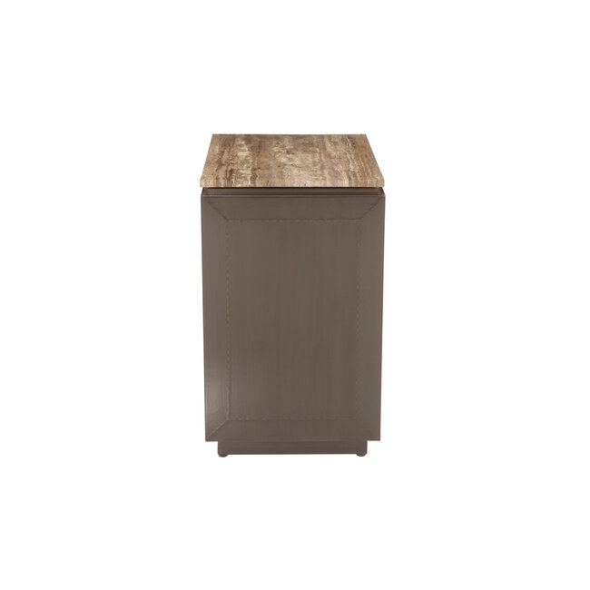 Richmond Interiors  Nachtkastje Russo brown 3-drawers