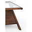 WoonMax Salontafel 112x70x41 cm YUKI acacia hout donker bruin+glas