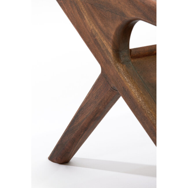 Light en Living Salontafel 112x70x41 cm YUKI acacia hout donker bruin+glas