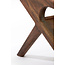 Light en Living Salontafel 112x70x41 cm YUKI acacia hout donker bruin+glas