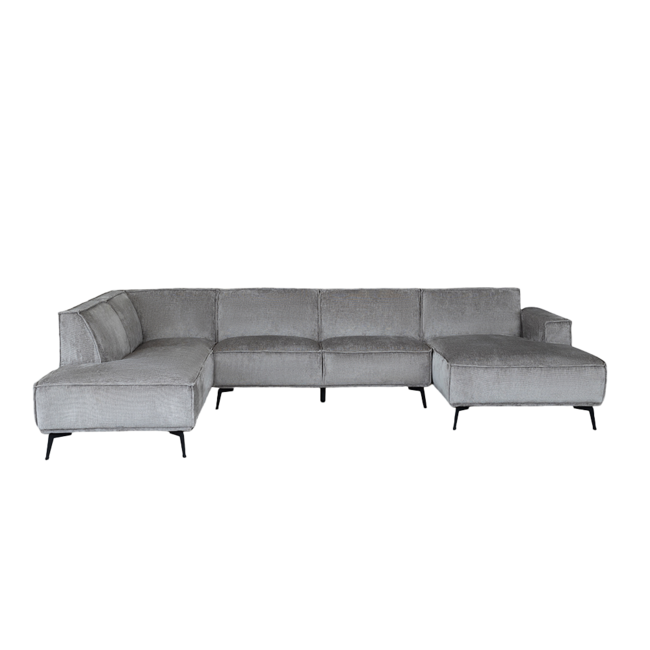 Tower Living Leeds Chaise R - 2 5 - Ottoman L - Touch 27 Light grey