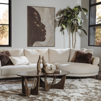 Tower Living Fermo Salontafel rond olijfbruin 90 cm