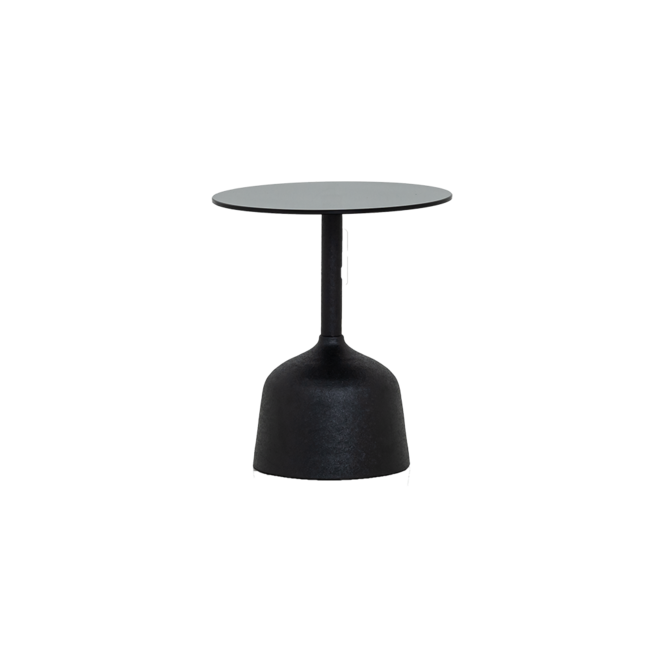 Tower Living Elba Bijzettafel glas zwart rond 40 cm