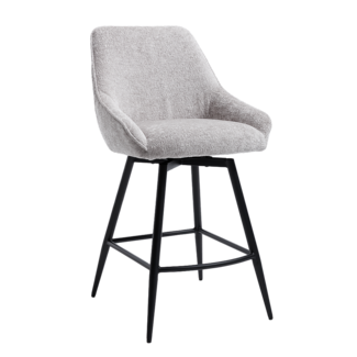 Tower Living Trino Barstoel - fabric Trenza 08 oyster (draaibaar)