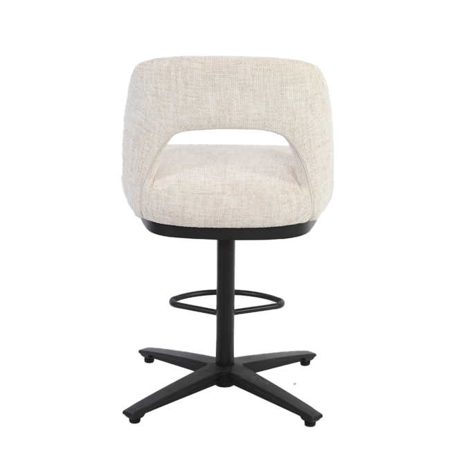 Tower Living Caldes Barstoel - fabric Ted 24 off-white (draaibaar)