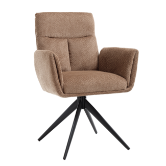 Tower Living Varzo Armstoel - Toro 45 mocca (draaibaar)