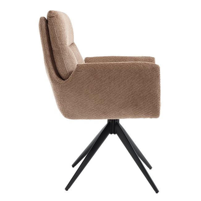 Tower Living Varzo Armstoel - Toro 45 mocca (draaibaar)