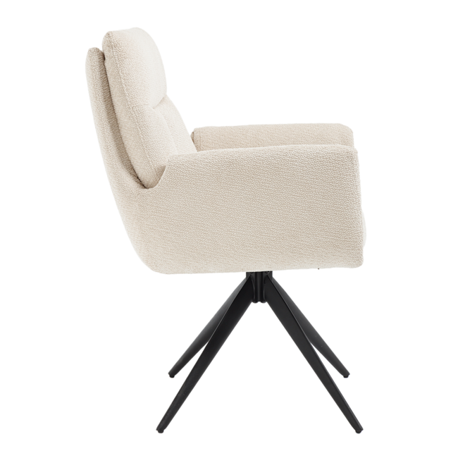 Tower Living Varzo Armstoel - Toro 25 cream (draaibaar)