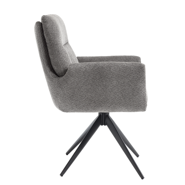 Tower Living Varzo Armstoel - Toro 5 grey (draaibaar)