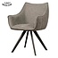 Tower Living Riviera Armstoel - fabric Brego 09 middle grey (draaibaar)