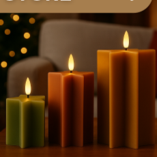 Countryfield Ster LED Kaarsen – Sfeervolle LED Sterren in Diverse Kleuren | Hotel Chic Sfeer