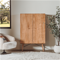 Aura Meubels Tower Living | Acacia Naturel & Espresso | De Woon Winkel