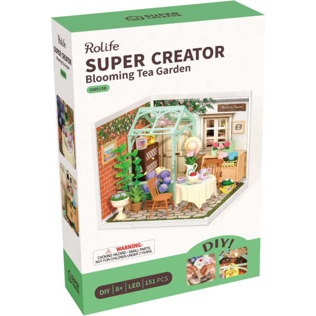 Robotime Houten bouwpakket  Blooming Tea Garden