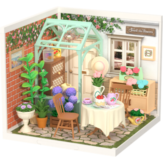 Robotime Houten bouwpakket  Blooming Tea Garden