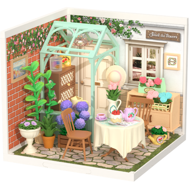 Robotime Houten bouwpakket  Blooming Tea Garden