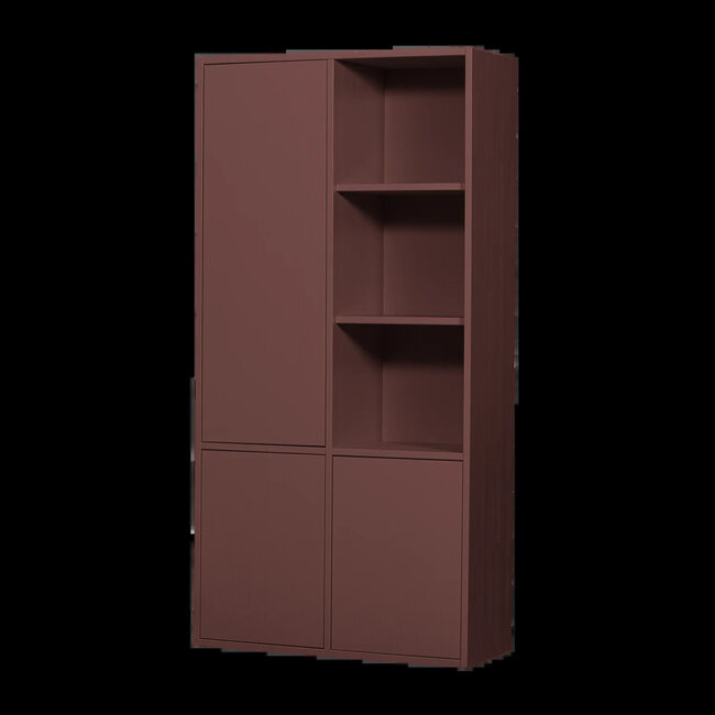 Woood MEREL opbergkast grenen bordeaux [fsc]