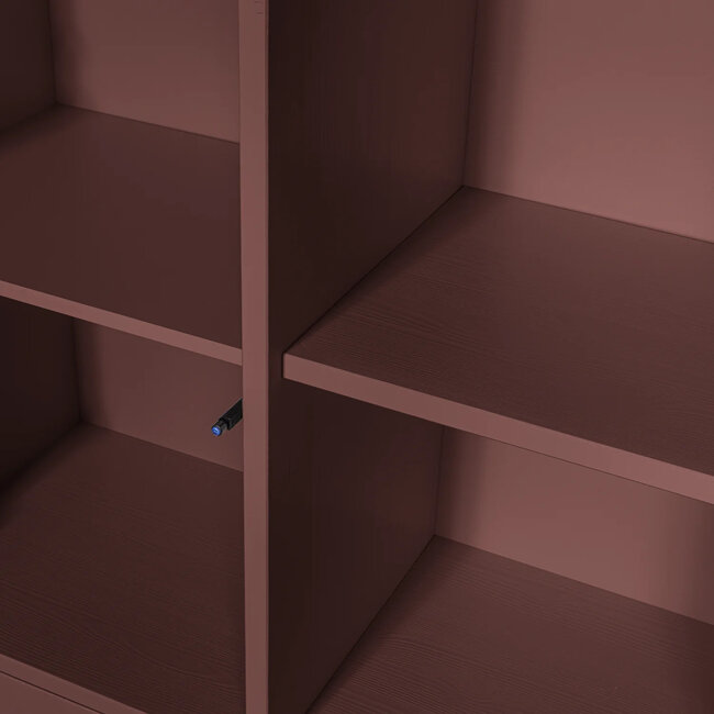 Woood MEREL opbergkast grenen bordeaux [fsc]