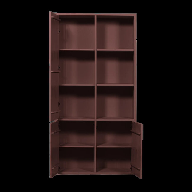 Woood MEREL opbergkast grenen bordeaux [fsc]