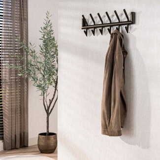 WoonStijl Kapstok Tubo 2x6 haken bruin