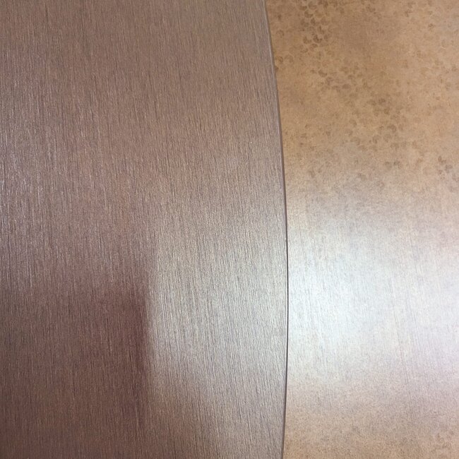 WoonMax Salontafel Vienna set van 2 L - lamulux geborsteld gehamerd koper