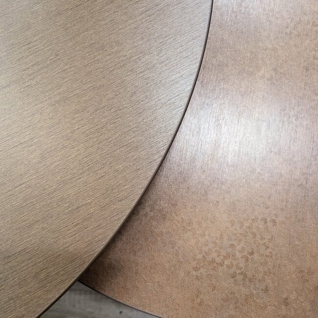 WoonMax Salontafel Harlow set van 2 - lamulux geborsteld gehamerd koper