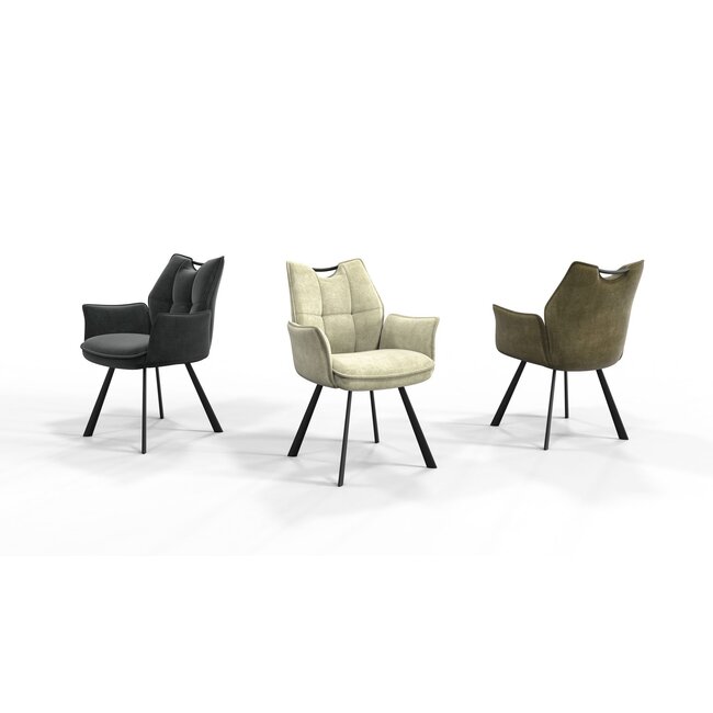 Wildeboer & v/d Weide Eettafelstoel Mabel met arm - stof A-Enter 10