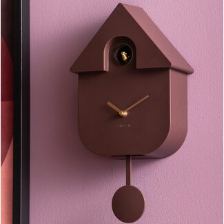 Karlsson Wandklok Modern Cuckoo Oro Earth bruin