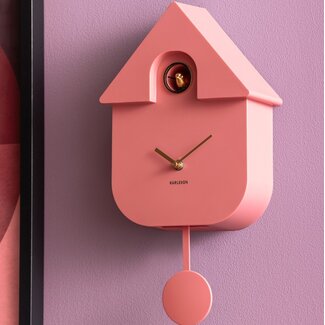 Karlsson Wandklok Modern Cuckoo Oro Roze
