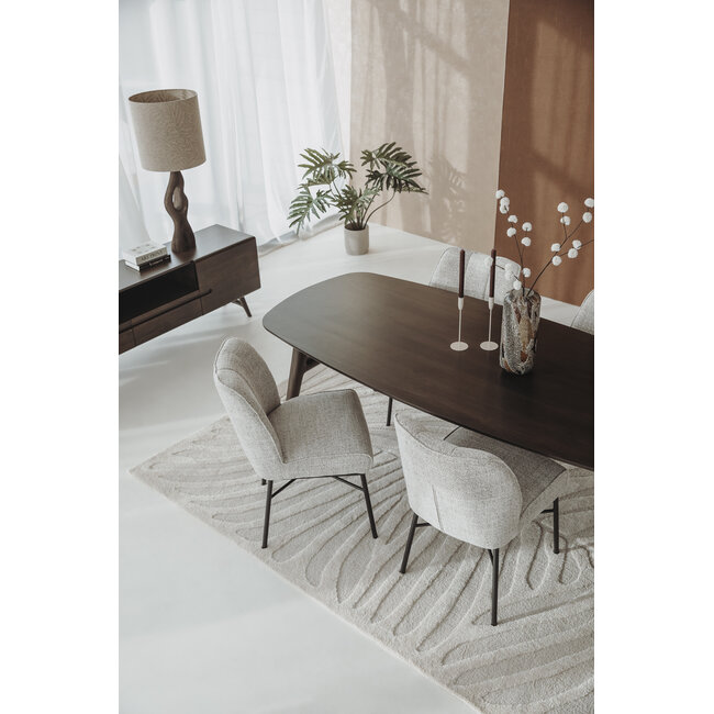 Tower Living Aura Eetkamertafel espresso 220 cm - Deens Ovaal