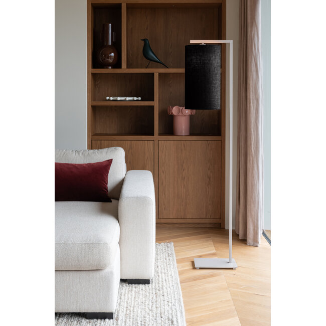 it's about RoMi Vloerlamp Boston zand/kap 2545 zwart