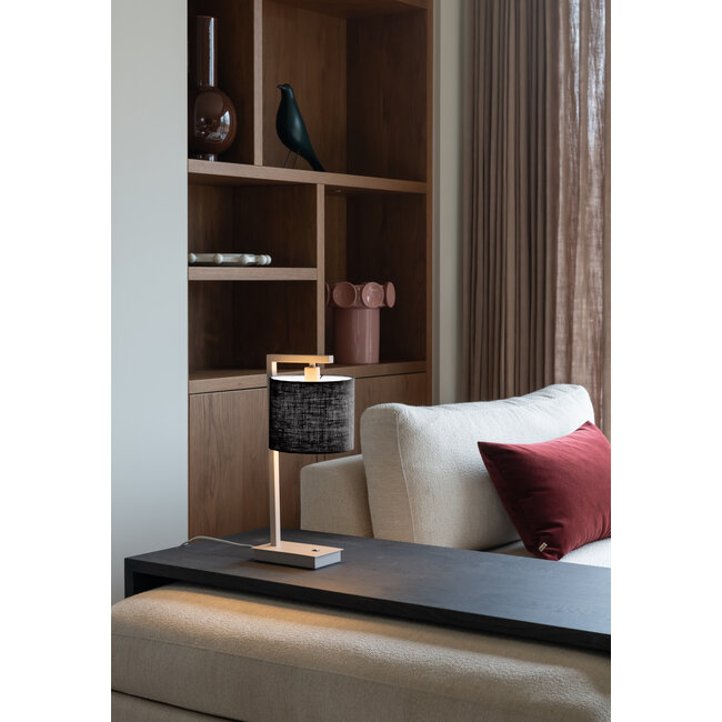 it's about RoMi Tafellamp Boston zand/kap 1815 zwart