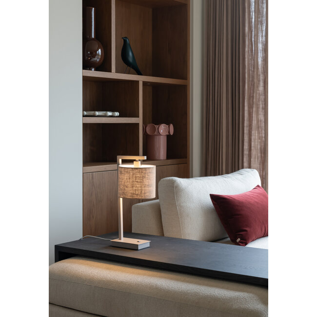 it's about RoMi Tafellamp Boston zand/kap 1815 linnen donker